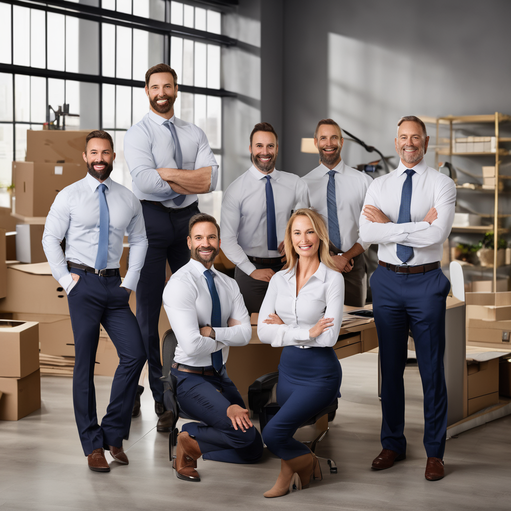 Professional contractor team portrait demonstrating credentials and expertise